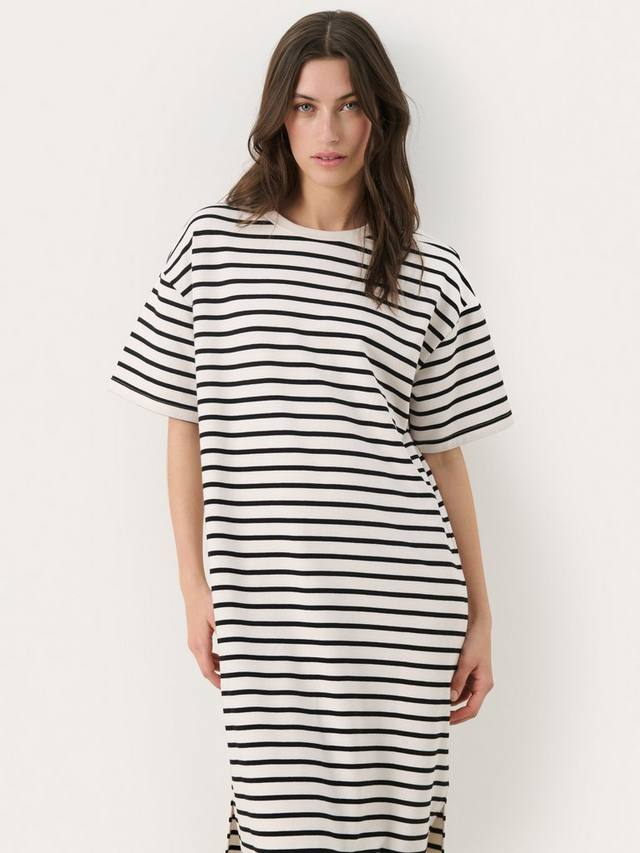 

Тира хлопковое платье-миди свободного кроя в полоску Part Two