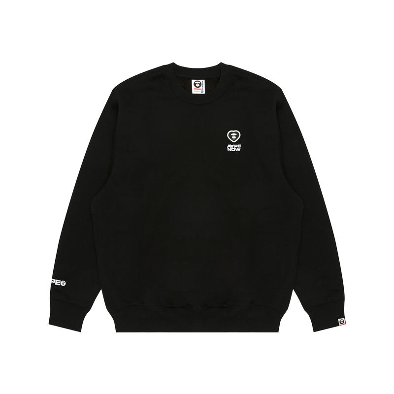 

Толстовка с логотипом A Bathing APE и круглым вырезом Aape, черный