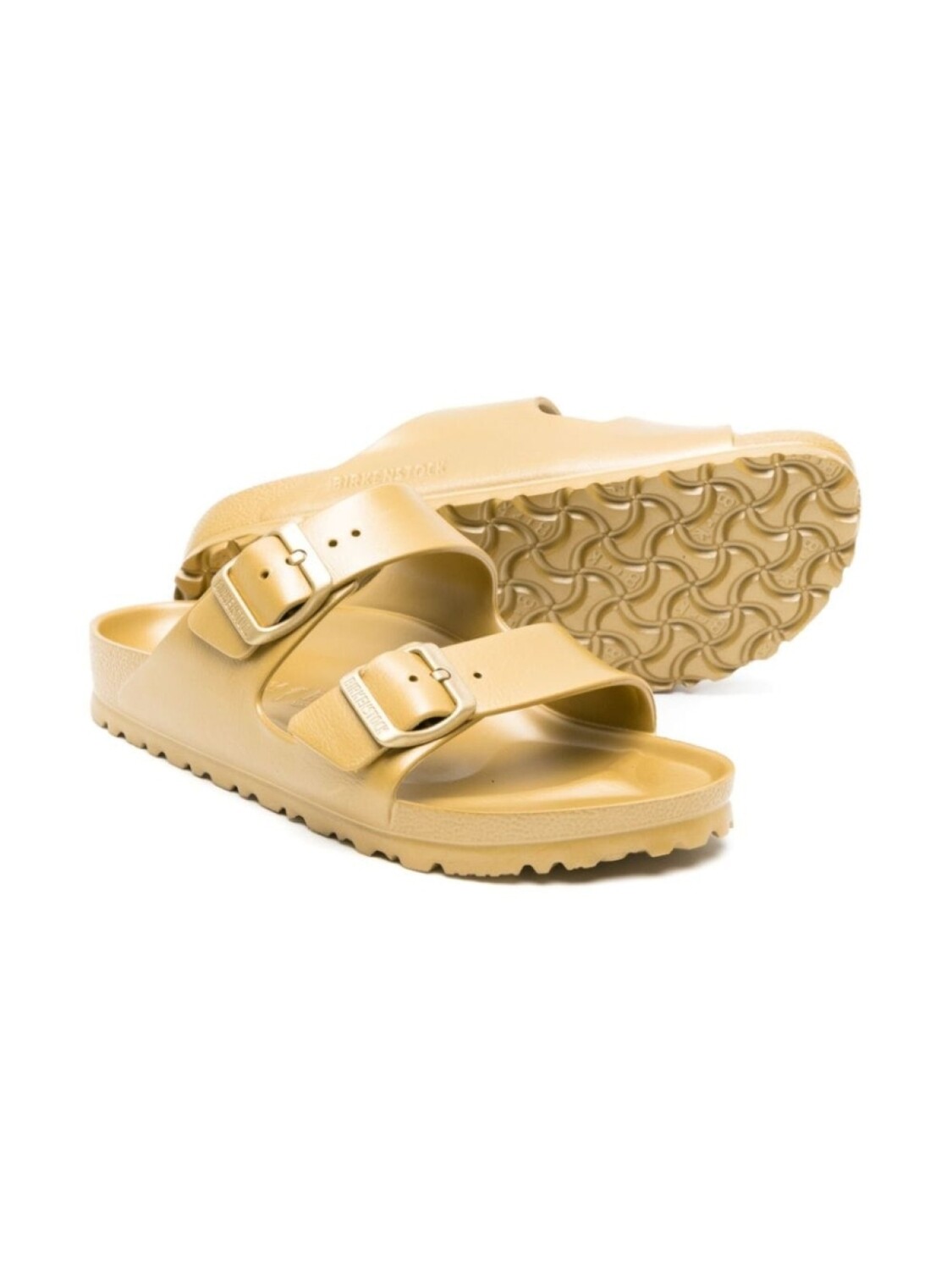 Birkenstock сандалии Arizona с пряжками, золотистый — фото 2