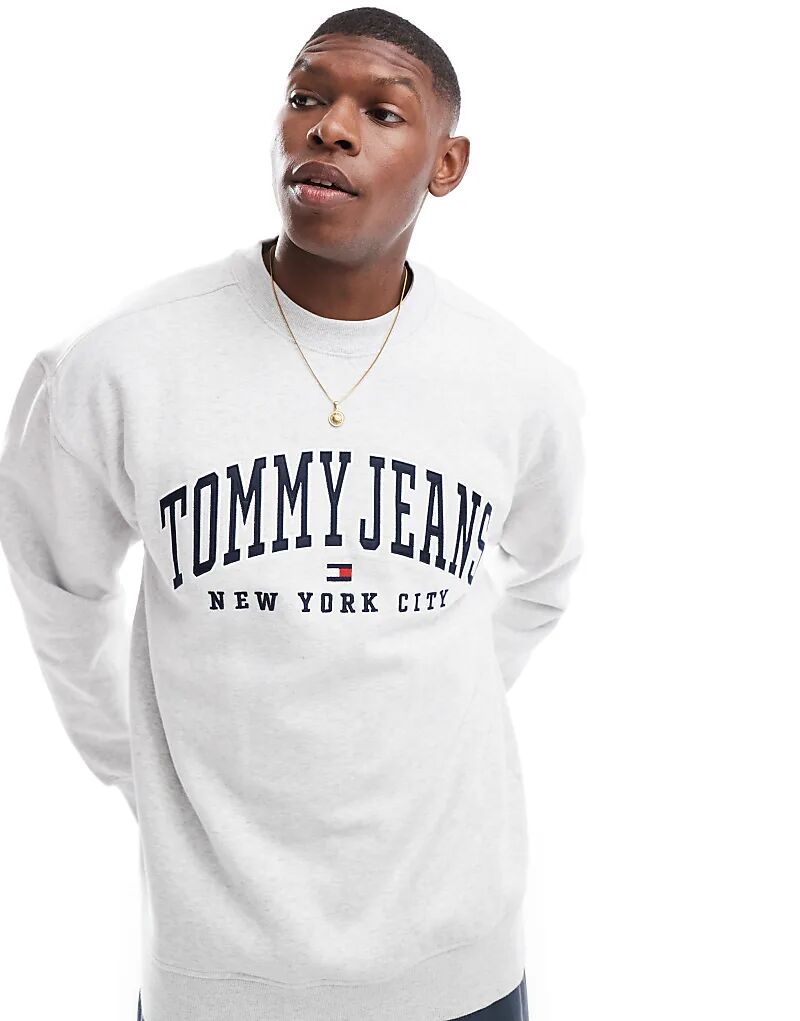 

Толстовка с логотипом университета светло-серого цвета Tommy Jeans