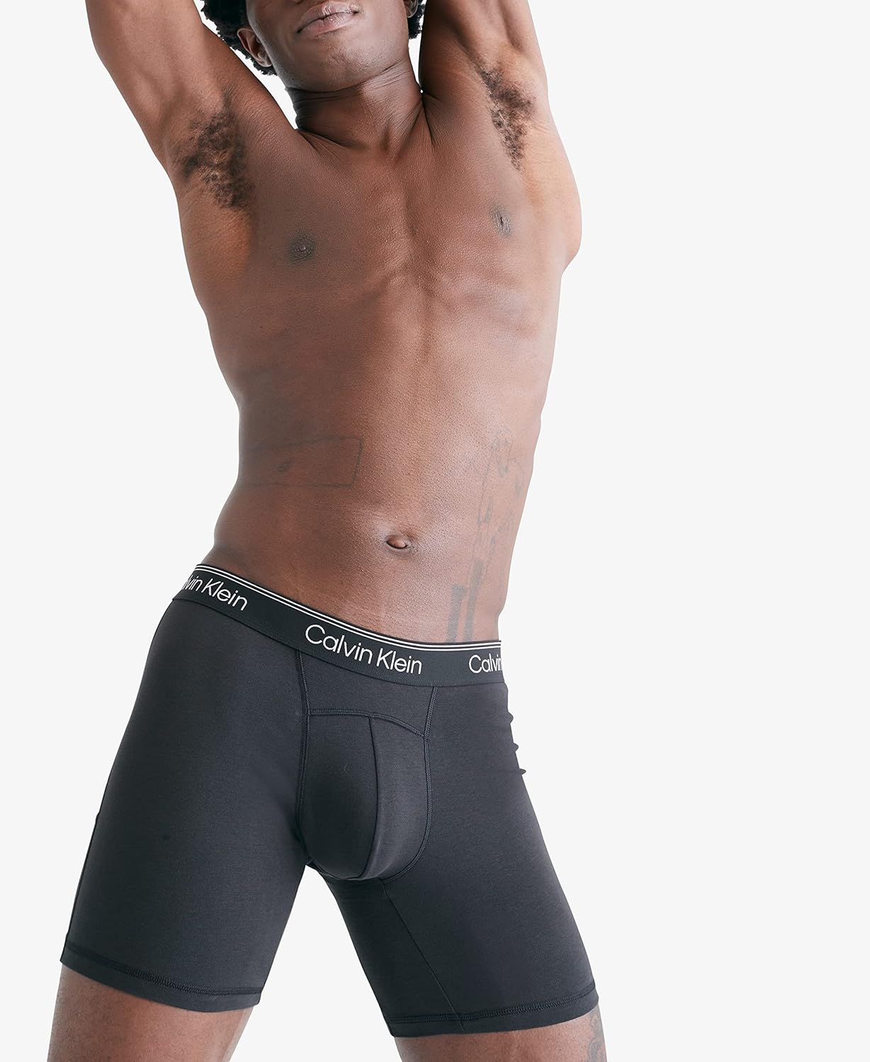 Комплект из двух трусов-боксеров Calvin Klein Men Athletic Active - эксклюзивно на Amazon, Black, Grey Heather — фото 3