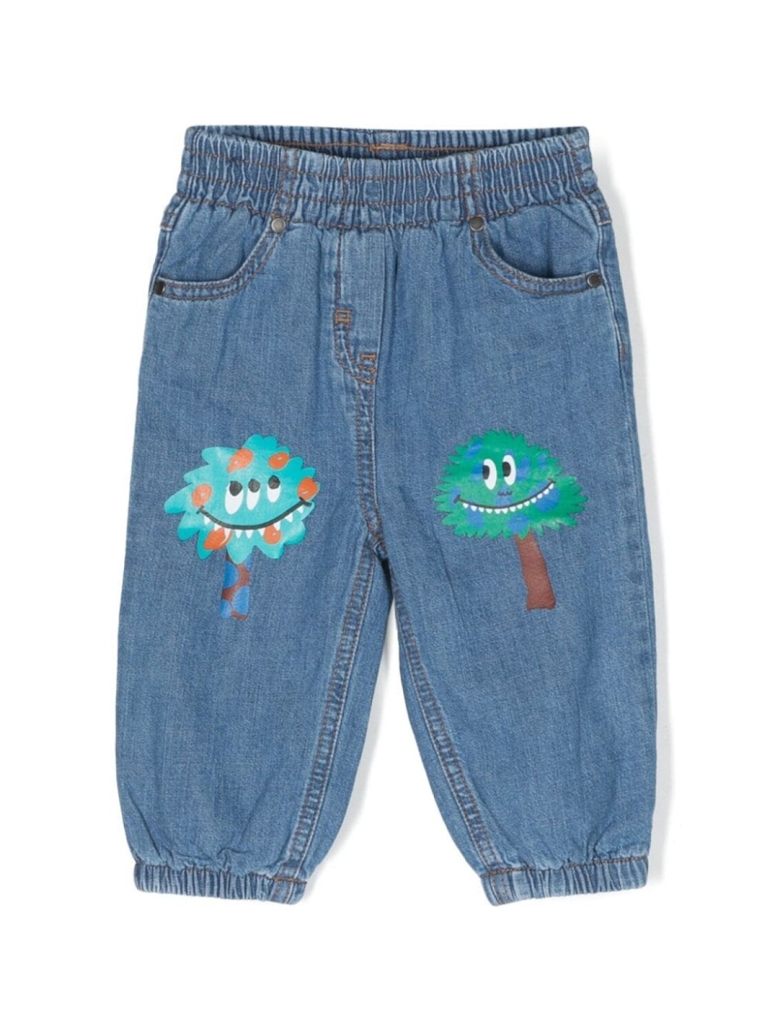 

Stella McCartney Kids джинсы с графичным принтом, синий