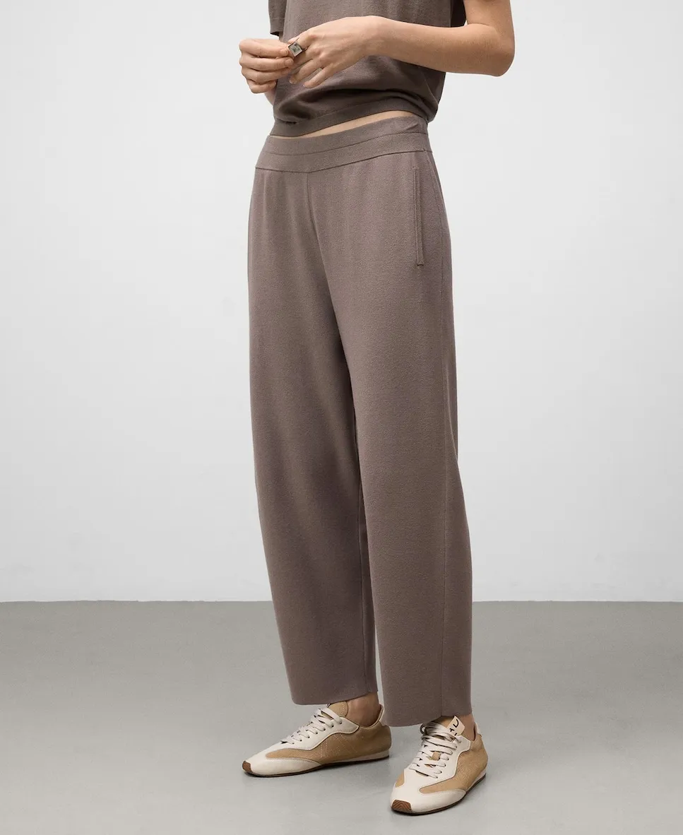 

Женские джоггеры из трикотажа в горошек Adolfo Dominguez, серо-коричневый