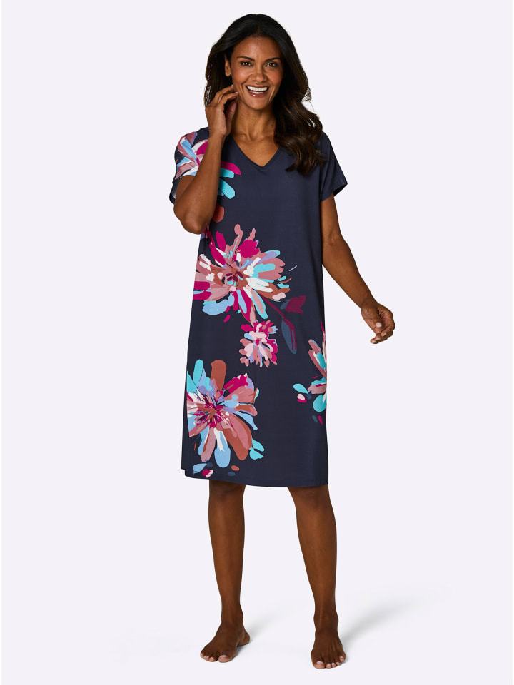 

WITT WEIDEN Ночная рубашка с принтом в сине-розовых тонах