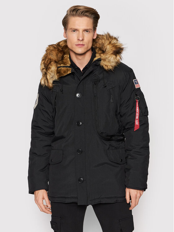 

Зимняя куртка regular fit 123144 Alpha Industries, чёрный, Черный, Зимняя куртка regular fit 123144 Alpha Industries, чёрный