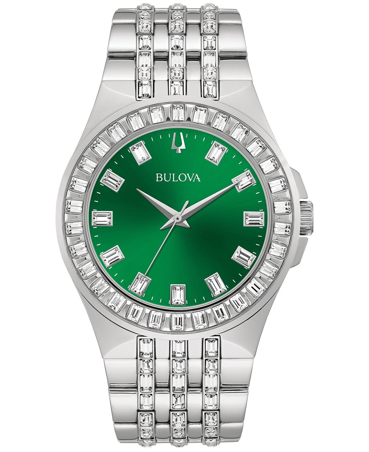 

Мужские часы-браслет из нержавеющей стали с кристаллами Phantom Crystal, 42 мм Bulova