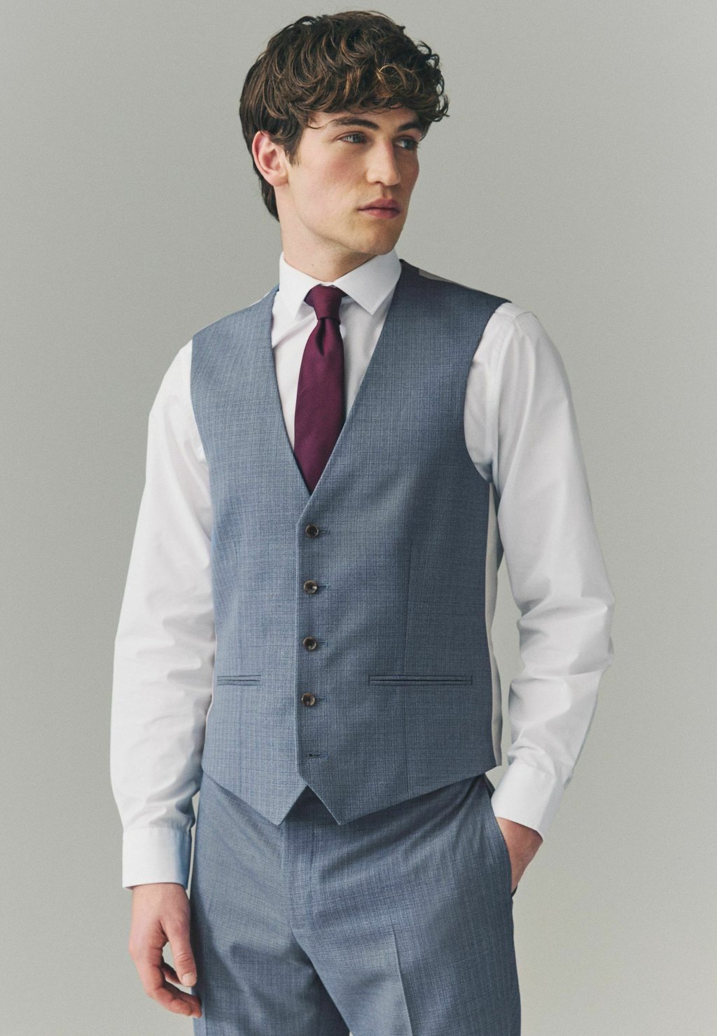 

Жилет REGULAR FIT - TEXTURED - Suit waistcoat Next, синий