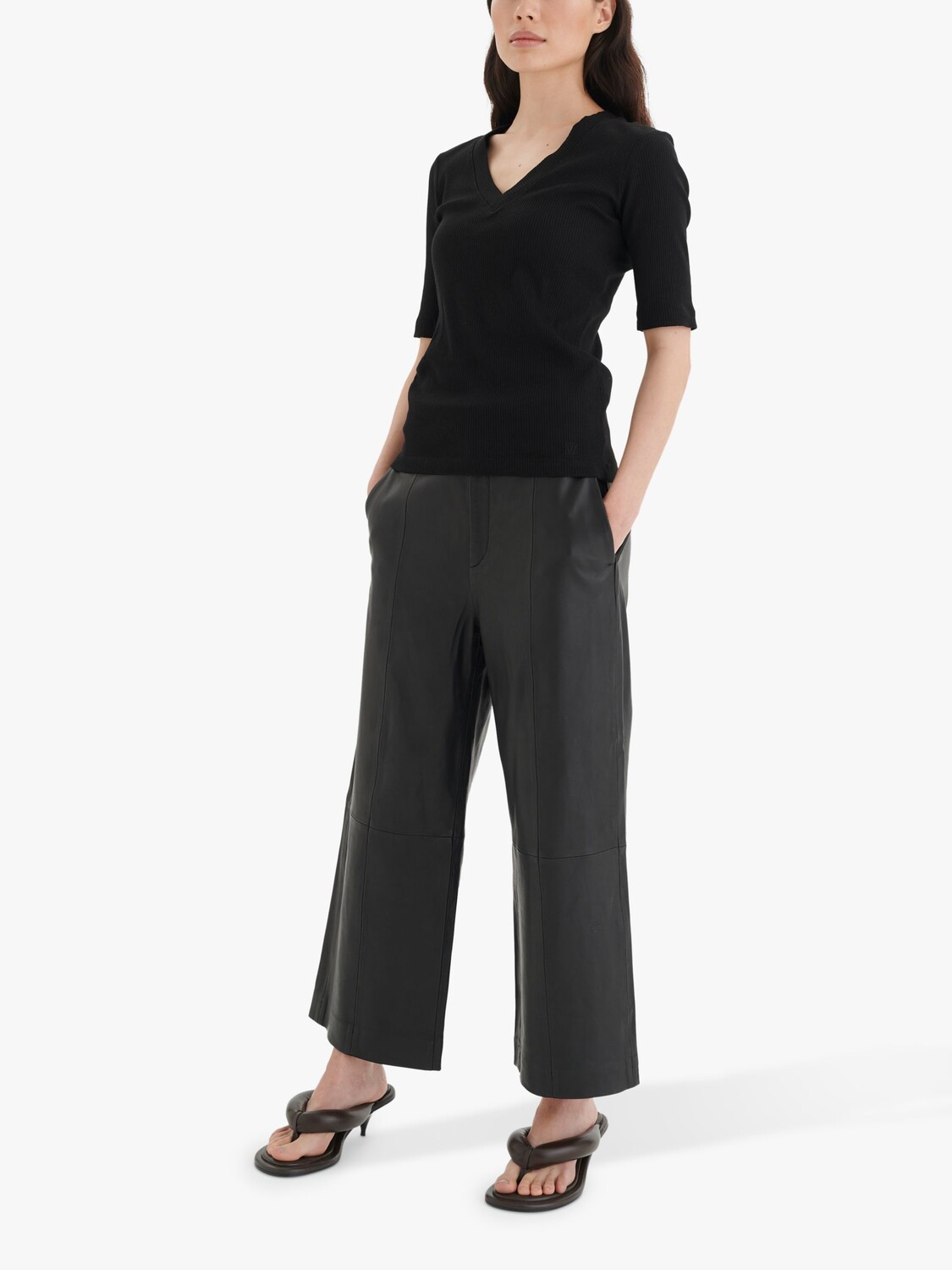 

Футболка InWear Dagna с V-образным вырезом, черная, Черный, Футболка InWear Dagna с V-образным вырезом, черная
