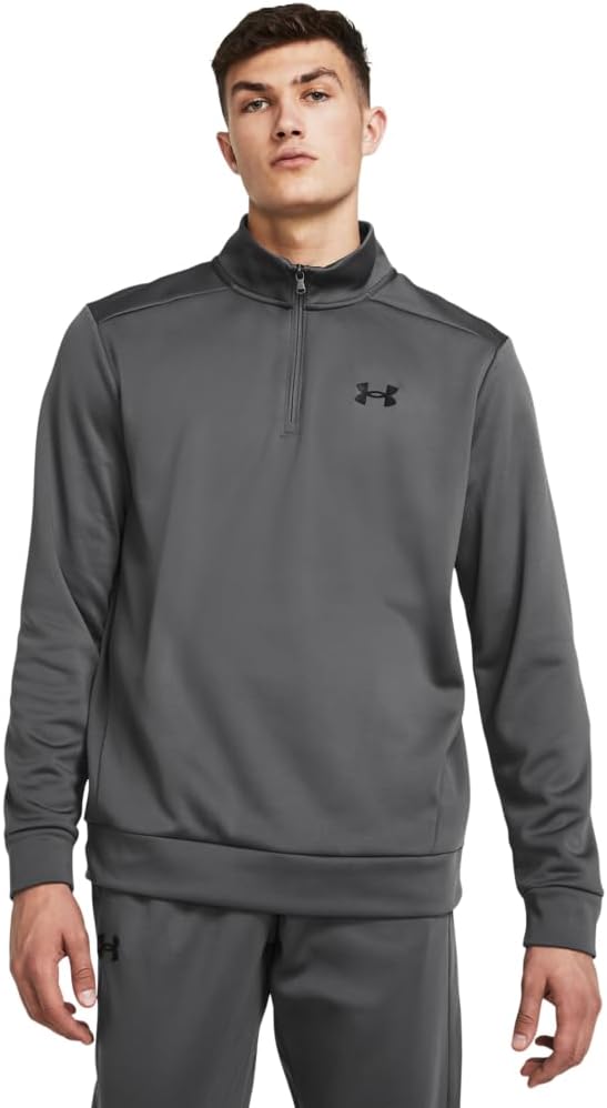 

Under Armour мужская флисовая толстовка Armourfleece 1/4 молния, (025) Castlerock/Black