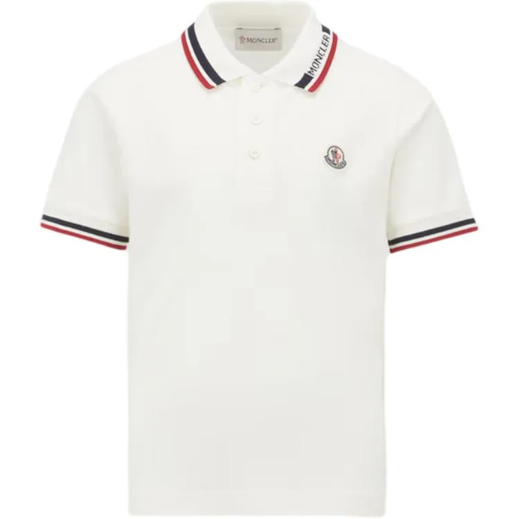 Детская футболка поло Moncler, белый