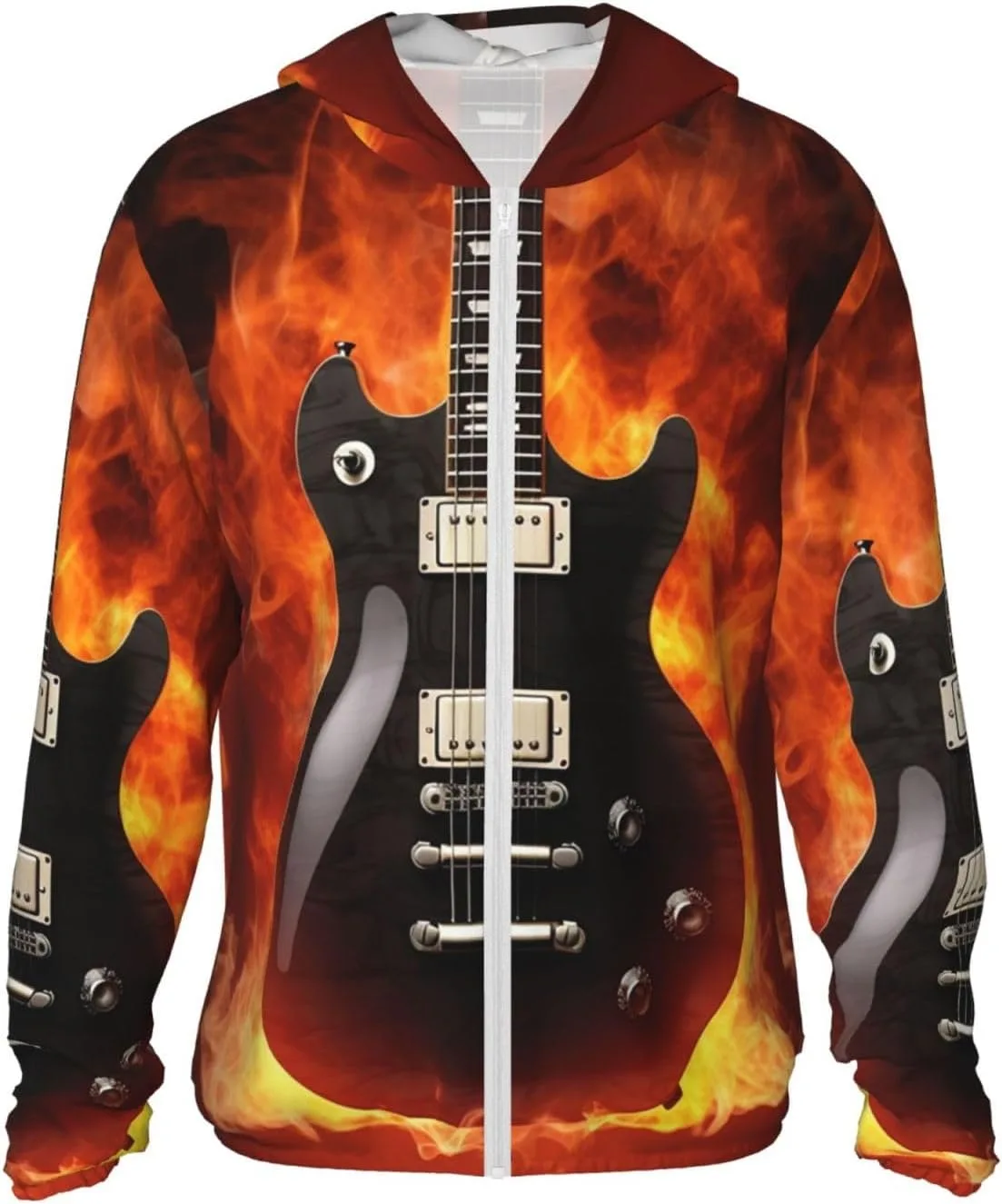 

Толстовка с капюшоном для защиты от солнца Rock Guitar Unisex UPF 50+ GDSHJKLW