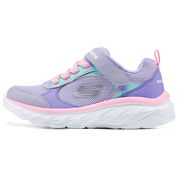 

Кроссовки детские с низким верхом и противоскользящим покрытием Skechers Kids, лаванда/многоцветная