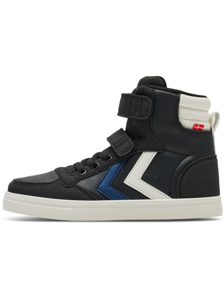 

Детские кроссовки "Slimmer Stadil Leather High Jr" черного цвета Hummel