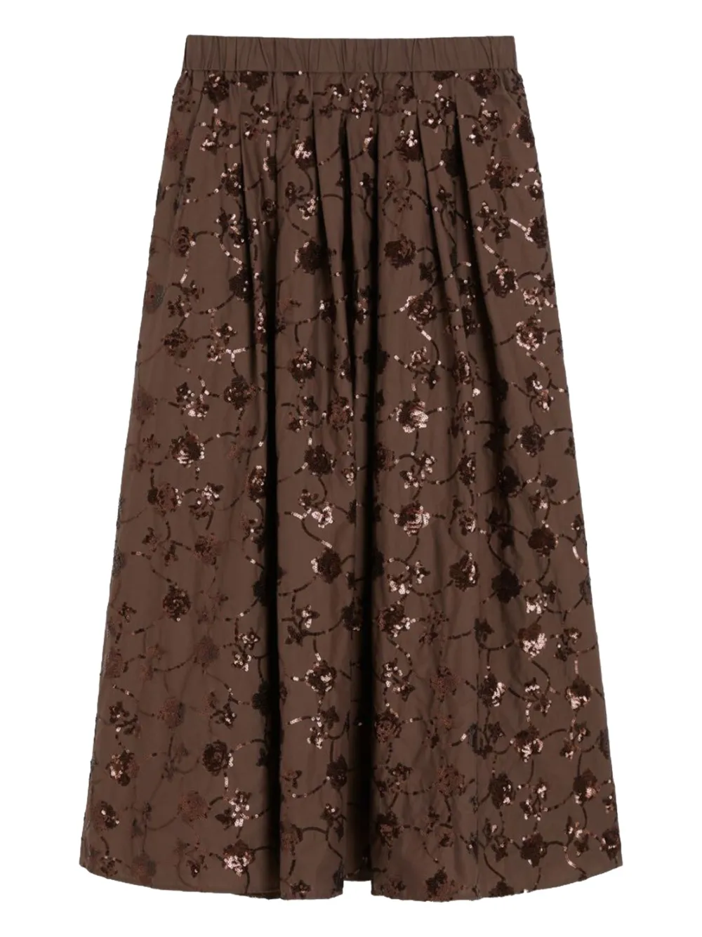 

Юбка с пайетками Weekend Max Mara, коричневый