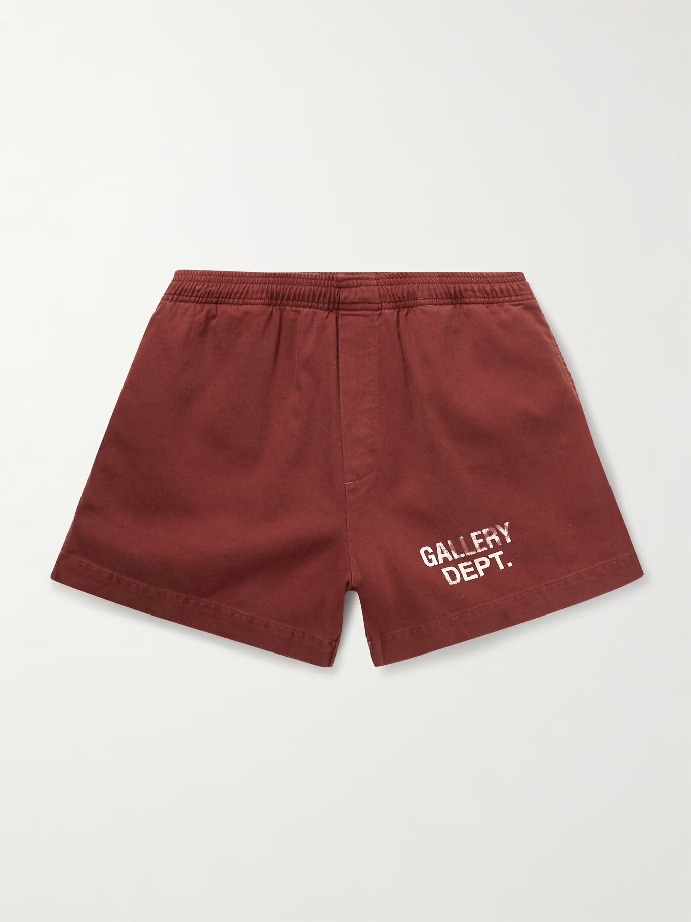 

Шорты Zuma Straight-Leg из хлопкового джерси с принтом логотипа GALLERY DEPT., бордовый
