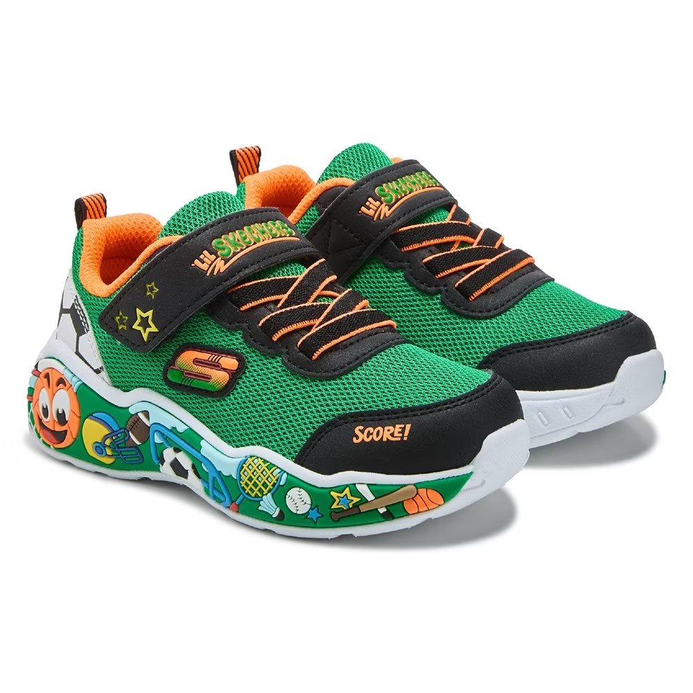 

Детские кроссовки для игр Skechers, green/multi sports для малышей
