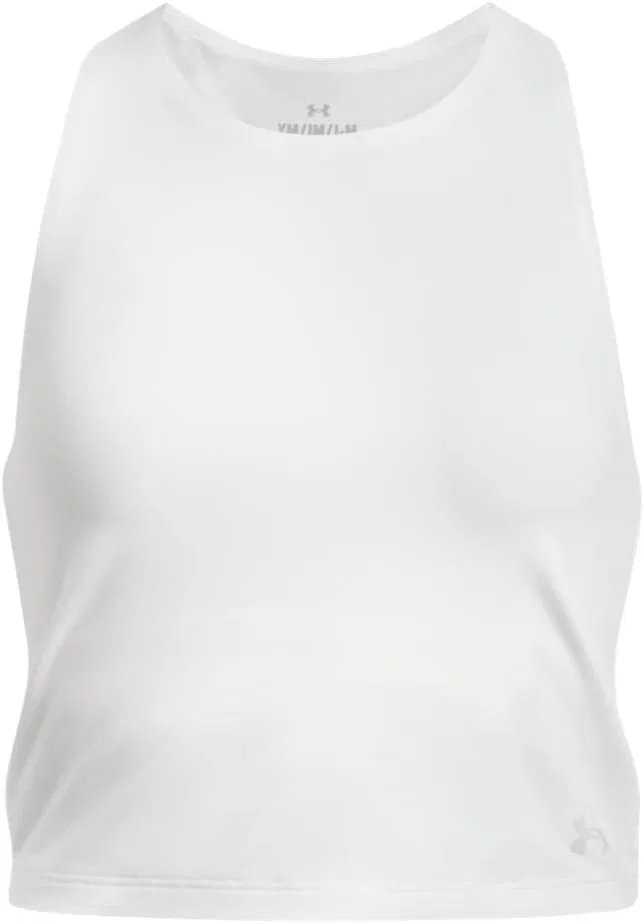 Детский топ для активного отдыха Under Armour Motion Crop Tank, белый/серый