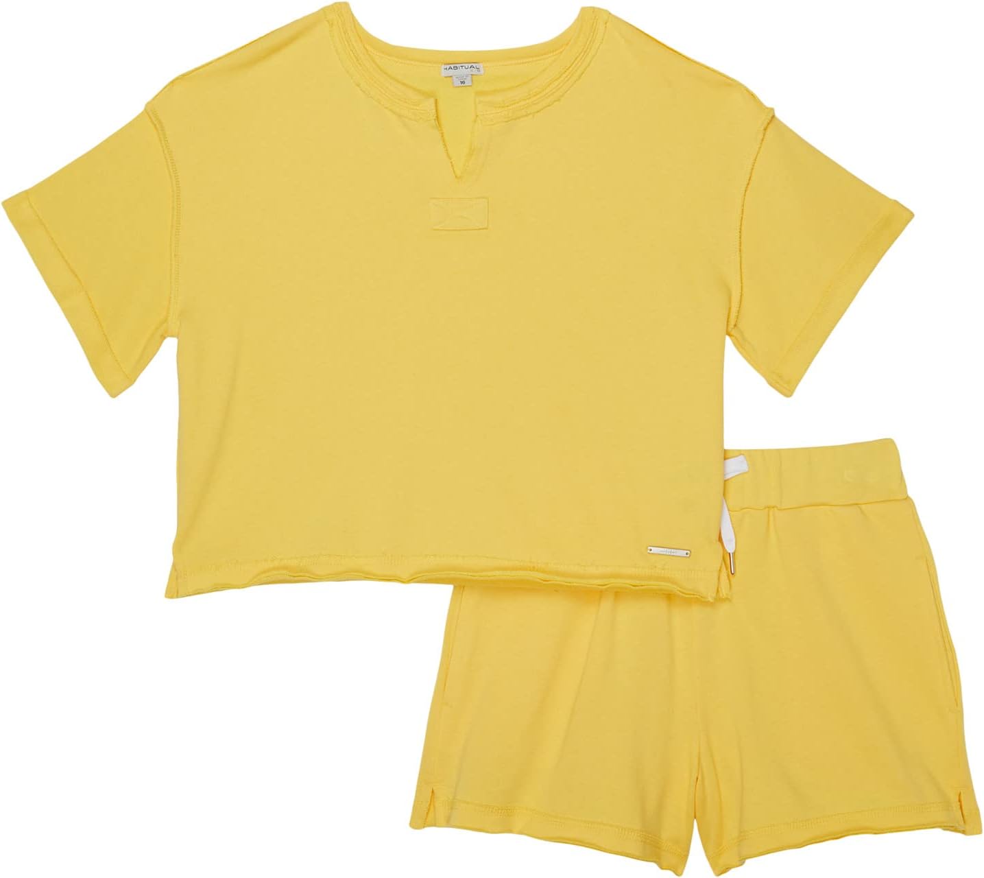 

Детский набор HABITUAL girl Split-Neck Top Shorts Set, желтый