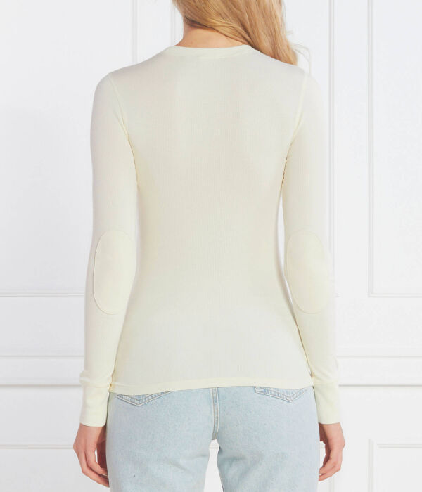 Блуза Polo Ralph Lauren Slim Fit, экрю — фото 4