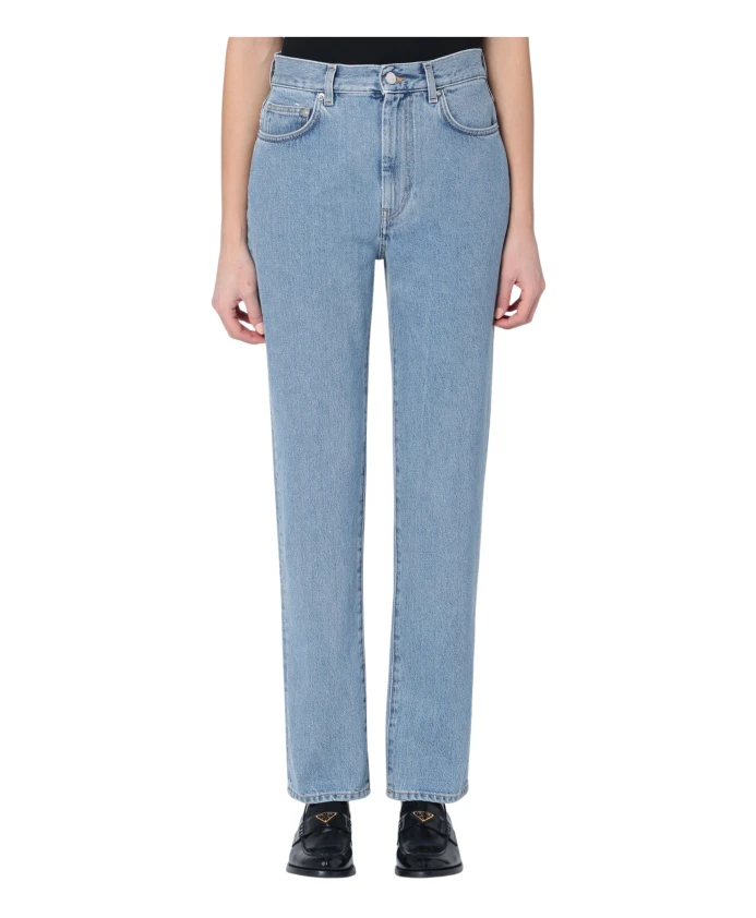 

Джинсы из денима и хлопка Loulou Studio, синий