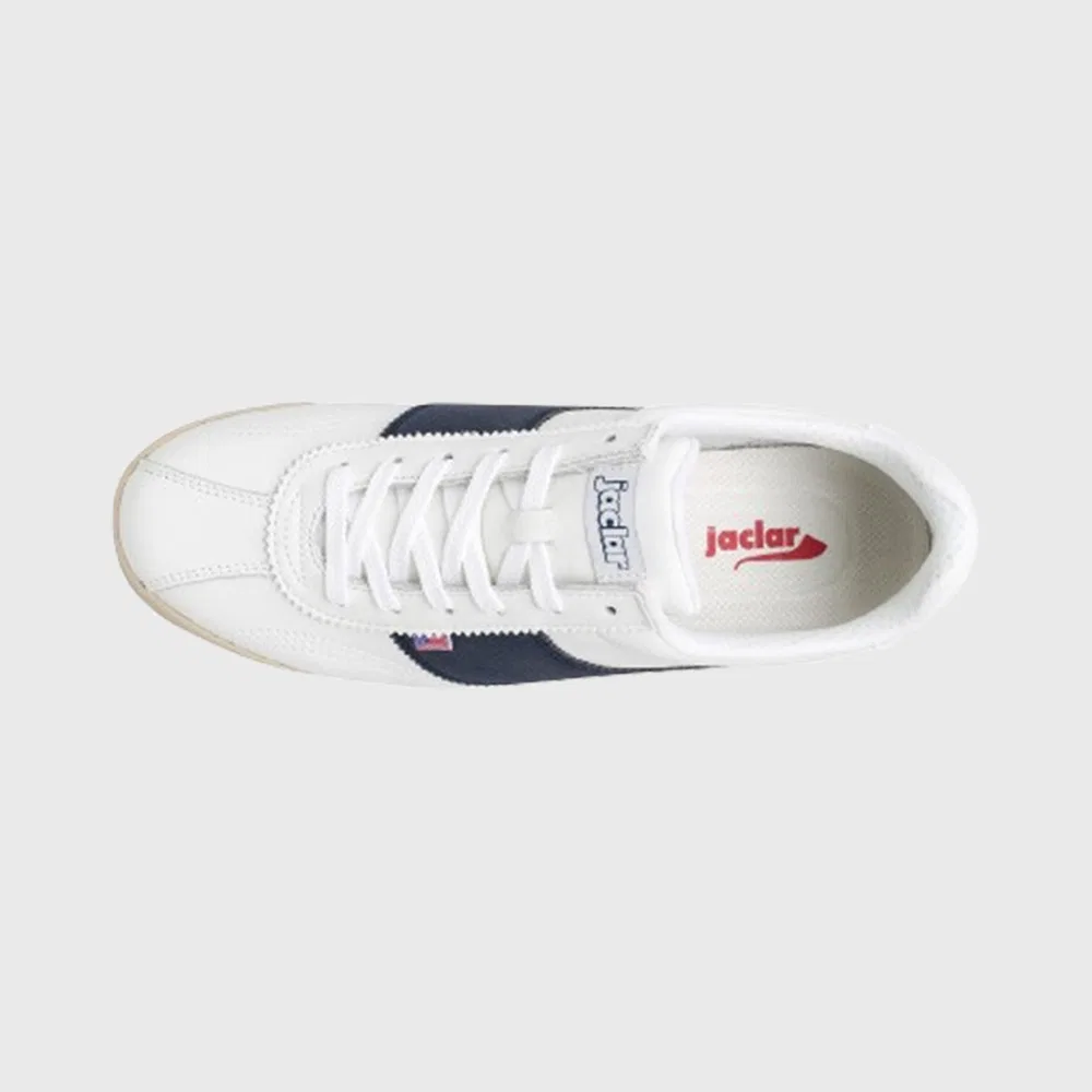 Мужские низкие кроссовки Jaclar Bostonian Jogger бело-синие — фото 4