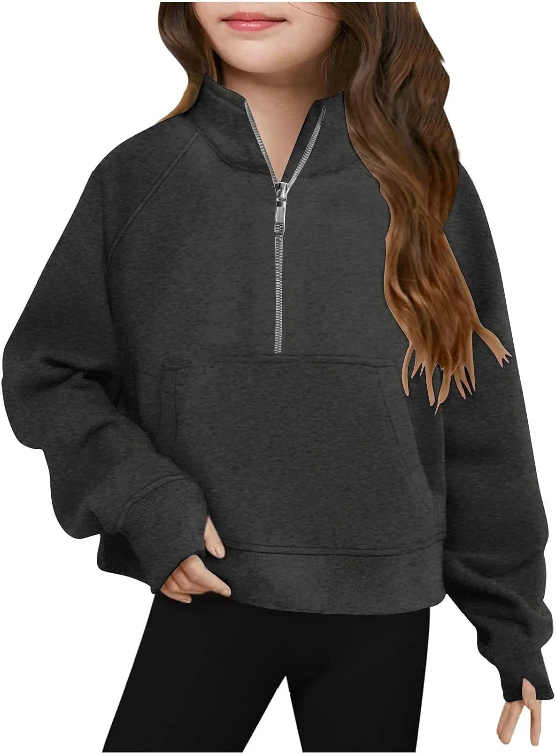 Толстовка на молнии, флисовая, Generic, Dark Gray