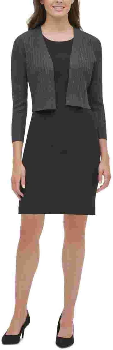 

Женский свитер Tommy Hilfiger с открытым передом и косой вязкой, Gray