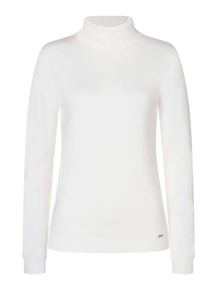 

приталенный свитер с высоким воротом в оттенке белого More & More