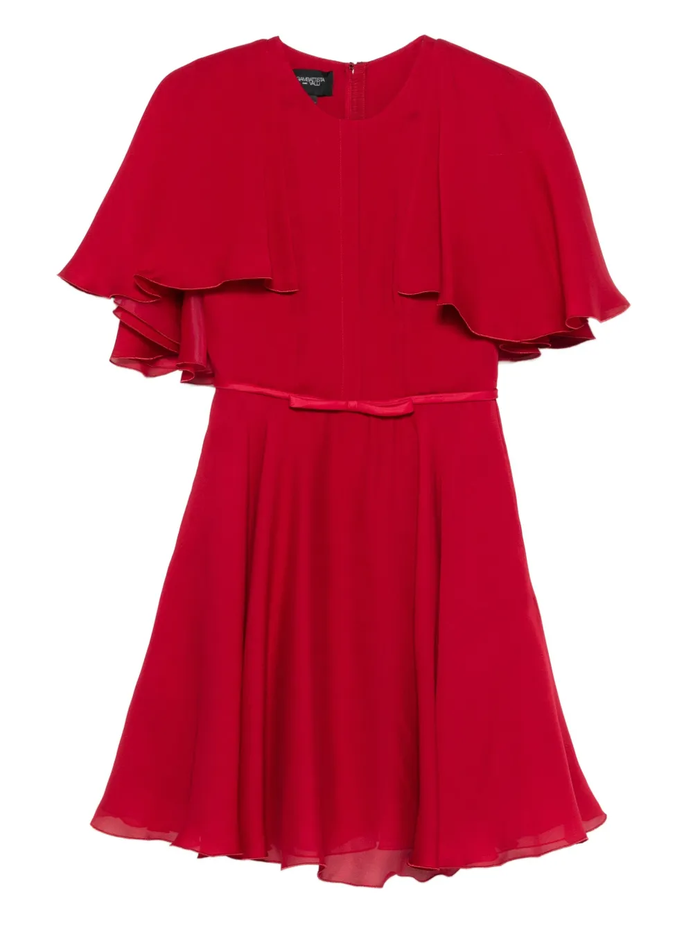 

Платье мини с рукавами кап и бантом Giambattista Valli, красный