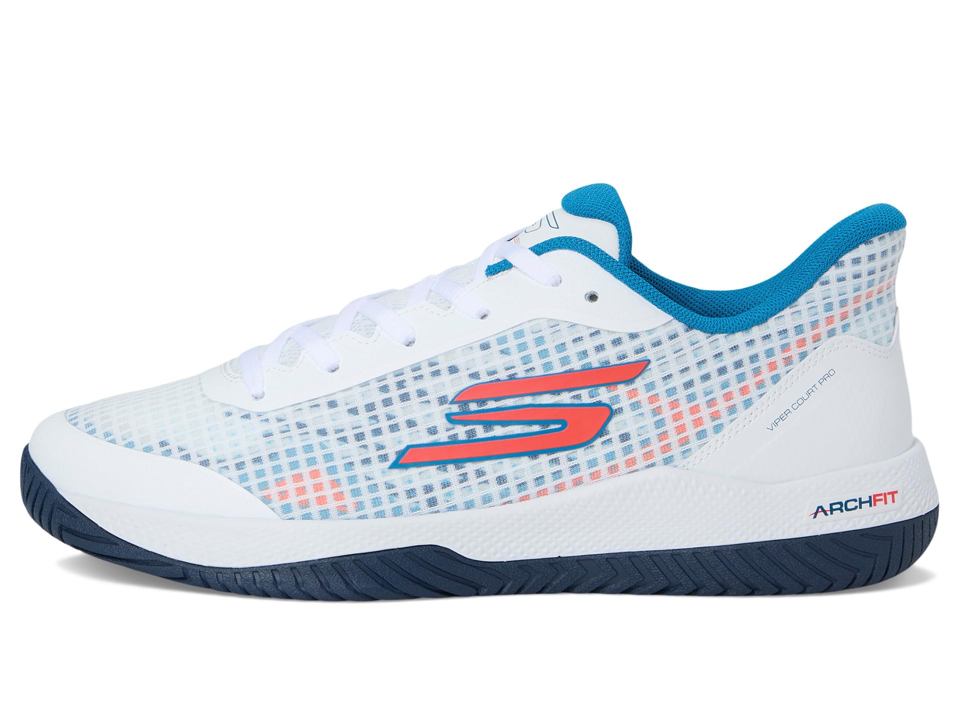 Кроссовки SKECHERS Pickleball Viper Court Pro Sneaker, цвет White/Turquoise — фото 4