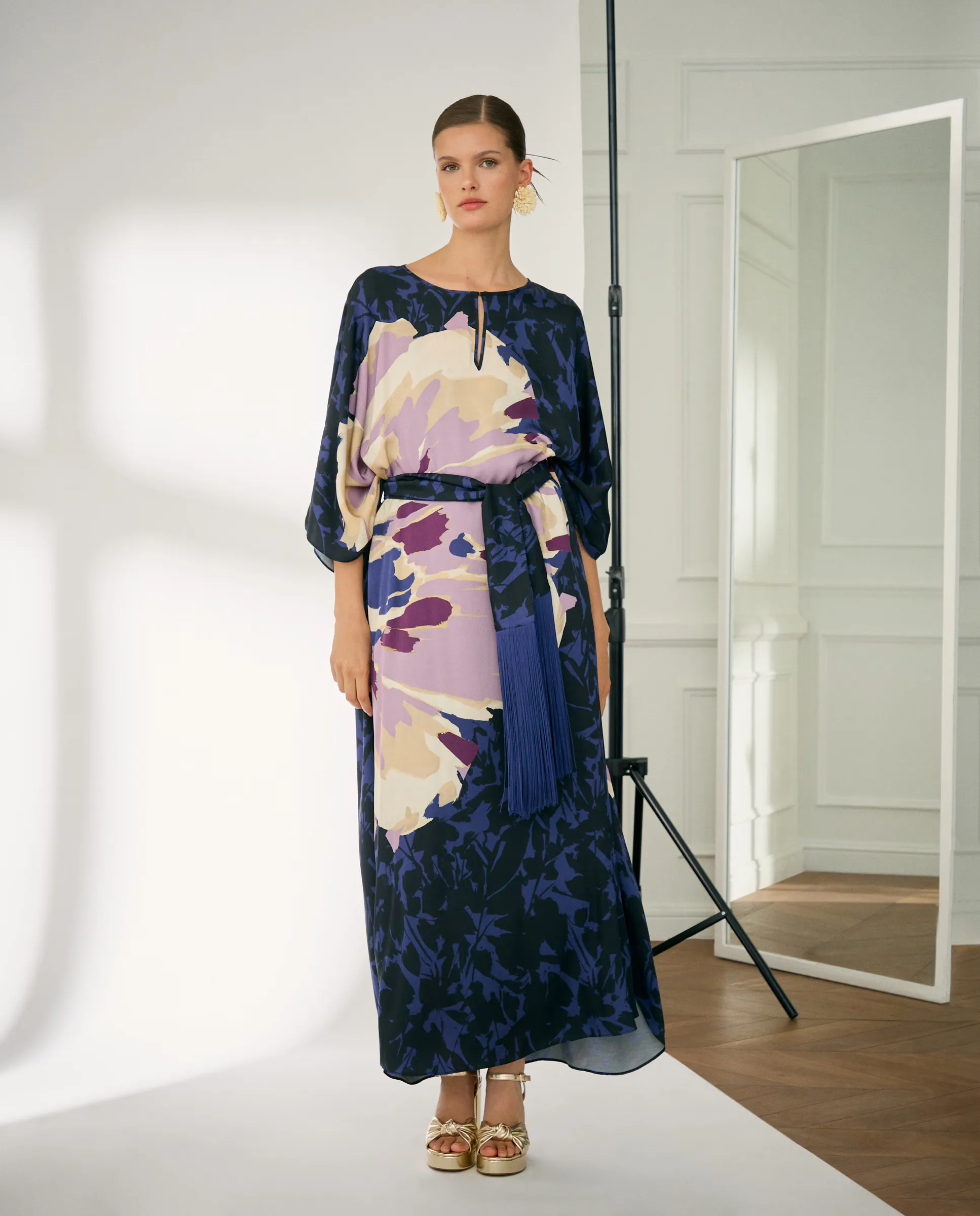 

Короткое платье с жаккардом Woman Fiesta El Corte Inglés, синий