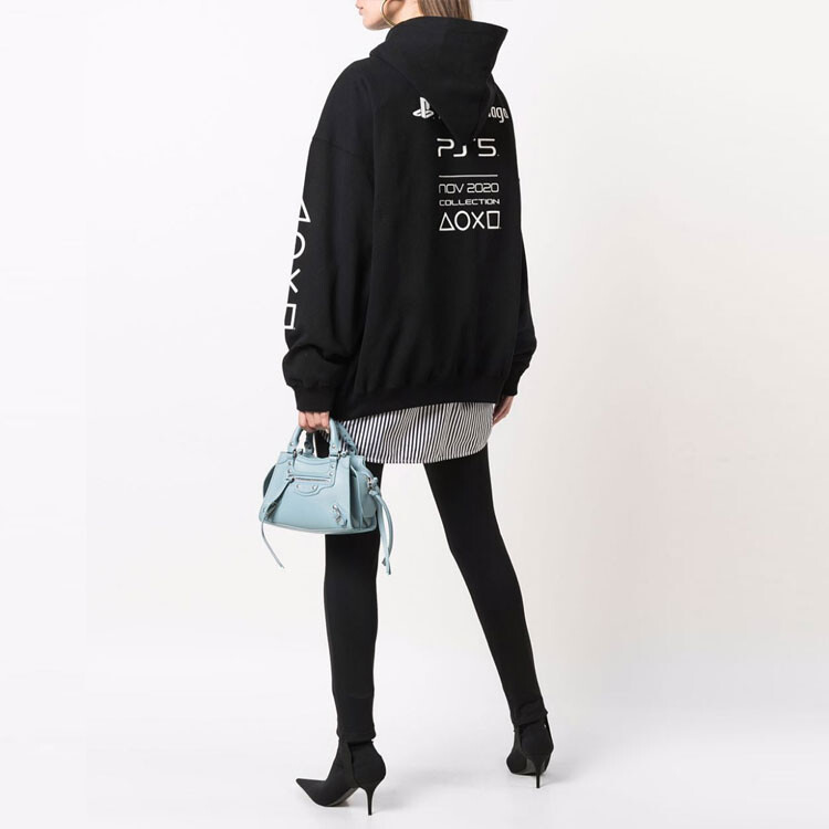 Толстовка женская Balenciaga x PlayStation, черный — фото 3