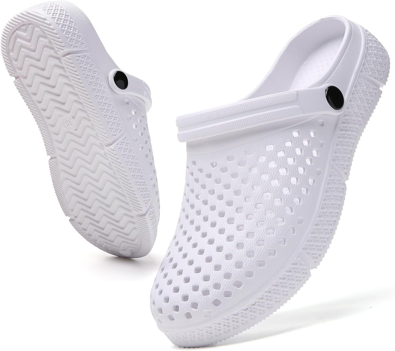 

Женские садовые сабо FLIOZY, мужские пляжные туфли для воды, тапочки-сандалии, дышащие повседневные легкие уличные прогулочные туфли, унисекс, белый