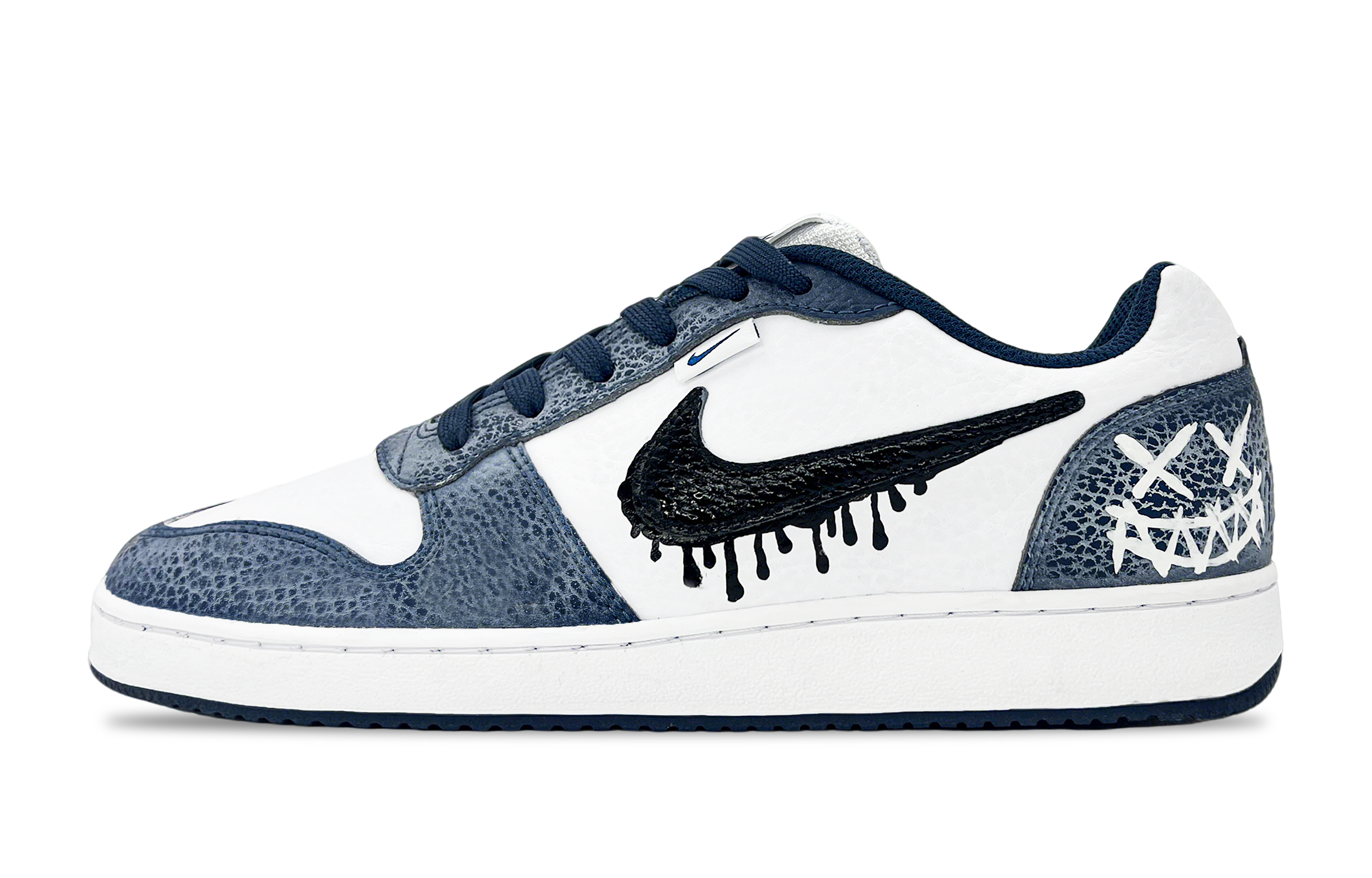 

Nike Износостойкие низкие кроссовки для скейтбординга EBERNON, мужские, белые, синие