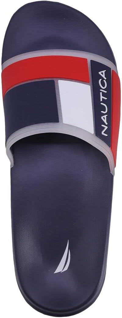 Мужские сандалии Nautica с открытым носком - удобные домашние и уличные душевые тапочки, белый — фото 4