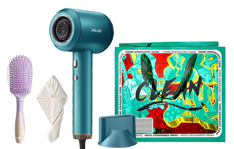 

Фен для волос Aux, Peacock Blue (Bounty Hunter Gift Bag + Hair Dryer Cap + Airbag Comb)