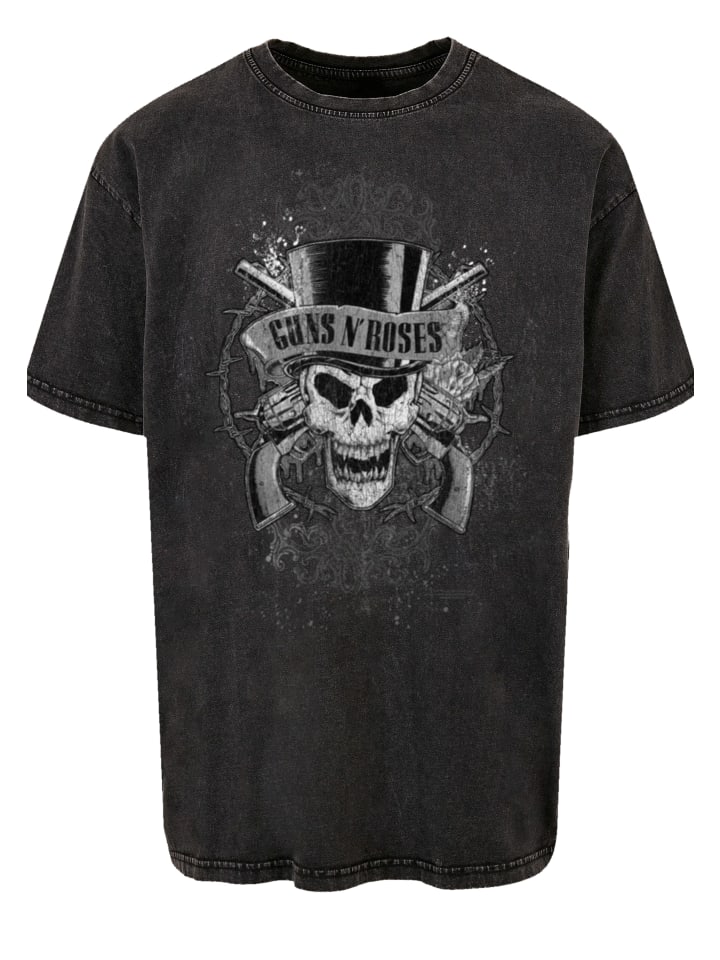 

Футболка большого размера с изображением черепа и пистолетов Guns 'N' Roses, черная F4NT4STIC, Черный, Футболка большого размера с изображением черепа и пистолетов Guns 'N' Roses, черная F4NT4STIC