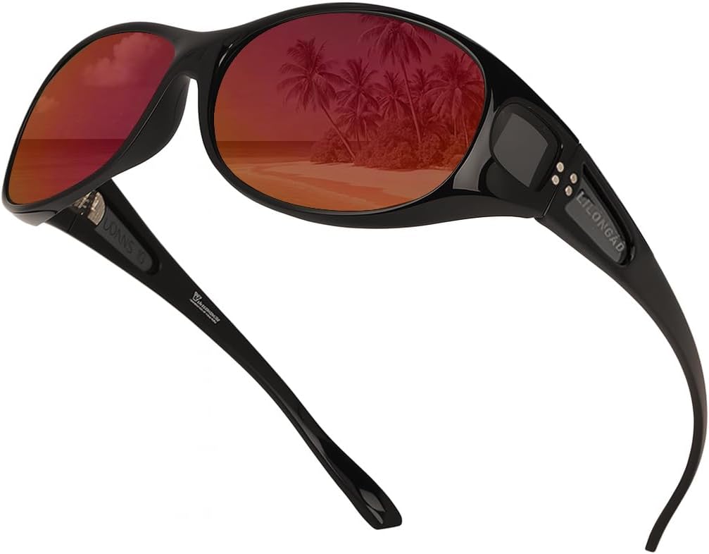 

Женские солнцезащитные очки с поляризованными линзами – защита от УФ-излучения UV400, солнцезащитные очки с обтекаемой формой для вождения и отдыха на природе LILONGAD, Shiny Black/Rk Mirror