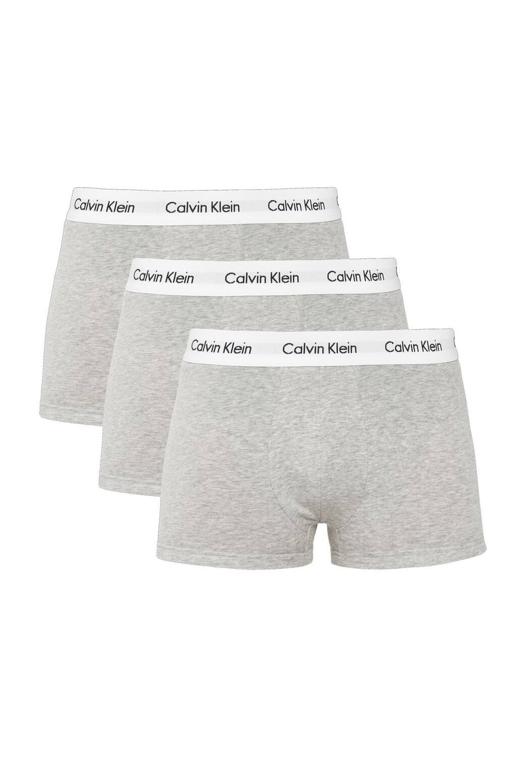 

Хлопковые трусы-стретч, 3 пары, мужские трусы с логотипом на поясе Calvin Klein, серый