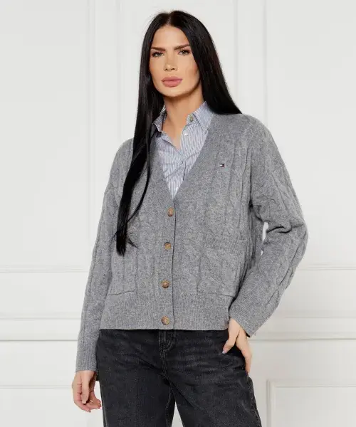 

Шерстяной кардиган Regular fit Tommy Hilfiger, серый