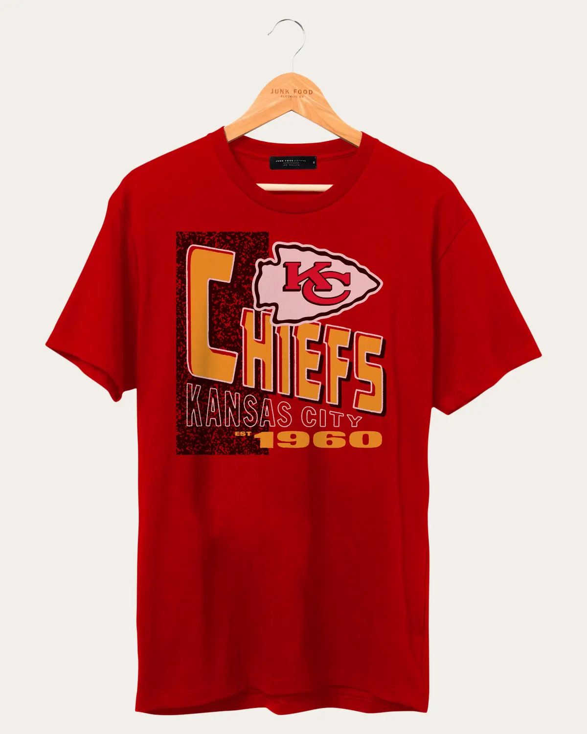 

Классическая футболка NFL Kansas City Chiefs Junk Food Clothing, цвет licorice