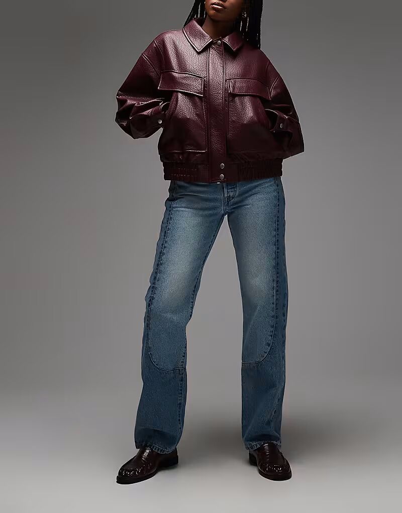 

Джинсы 501 90-х годов, прямые, в стиле вестерн, средне-синего цвета Levi'S