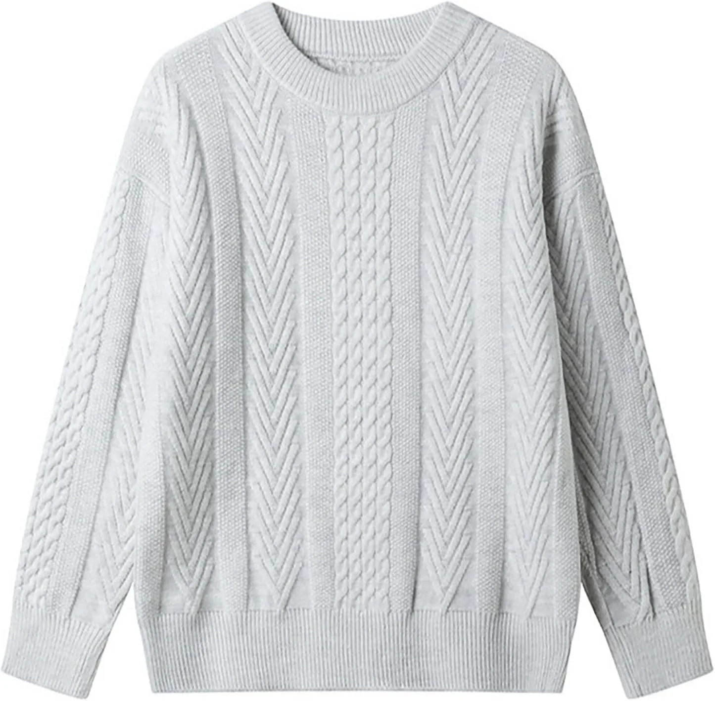 

Мужской свитер осенний с длинным рукавом и круглым вырезом, Slim Fit, Chunky Knit