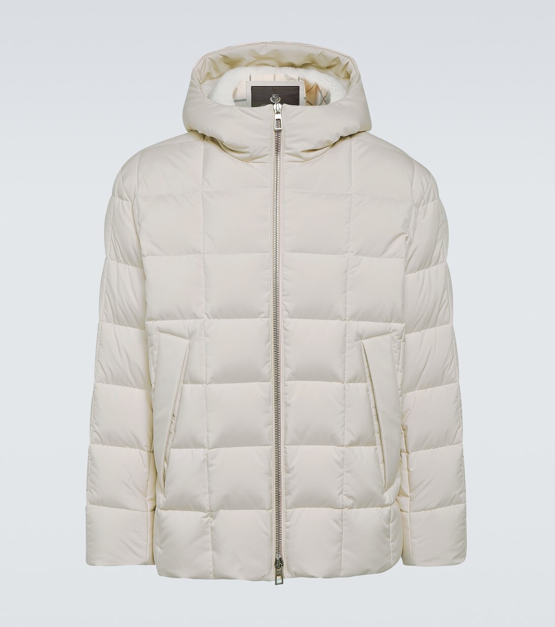 

Пуховик nuur с отделкой из овчины Loro Piana, нейтральный