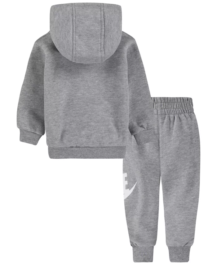 Детский комплект для мальчиков из двух предметов: худи и брюки Club Fleece Nike, серый — фото 2