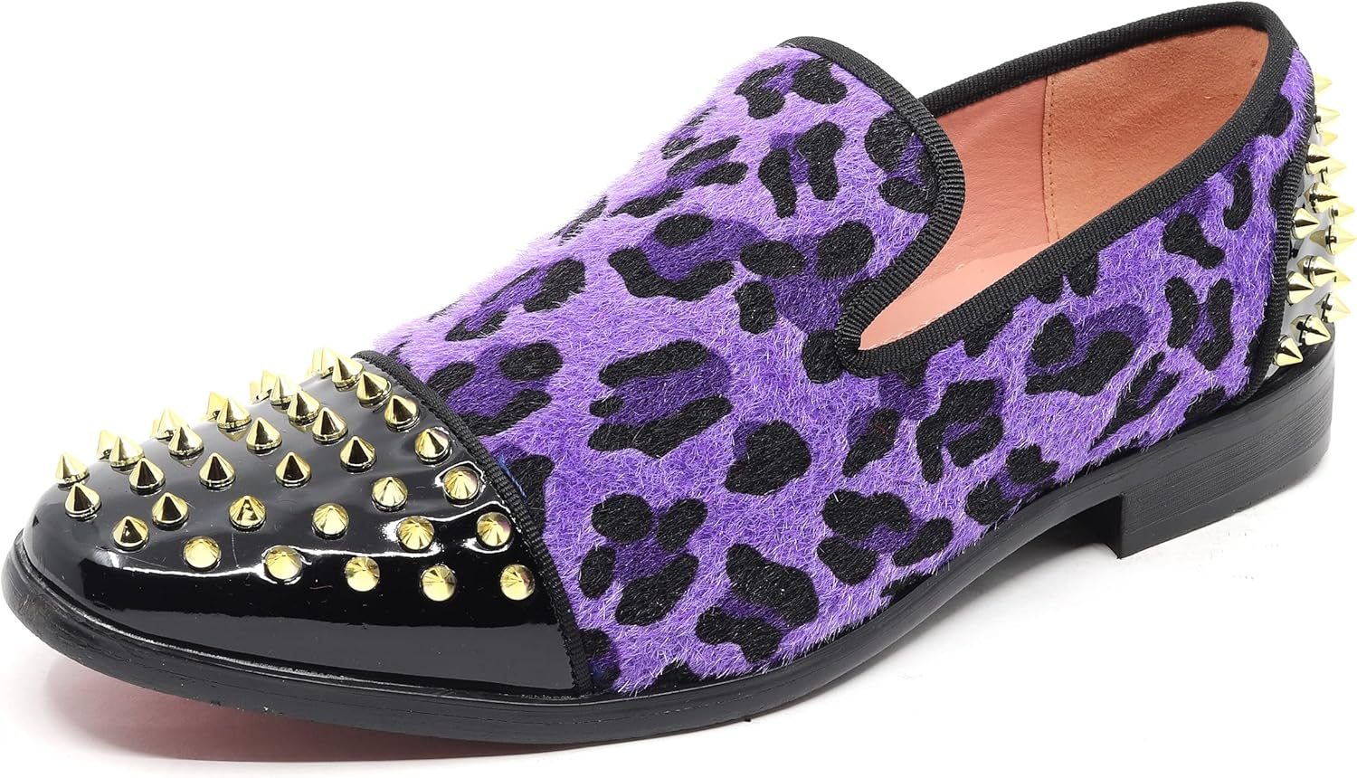 

Мужские модные лоферы Metrocharm с леопардовым принтом и острым носком SM-59, фиолетовый