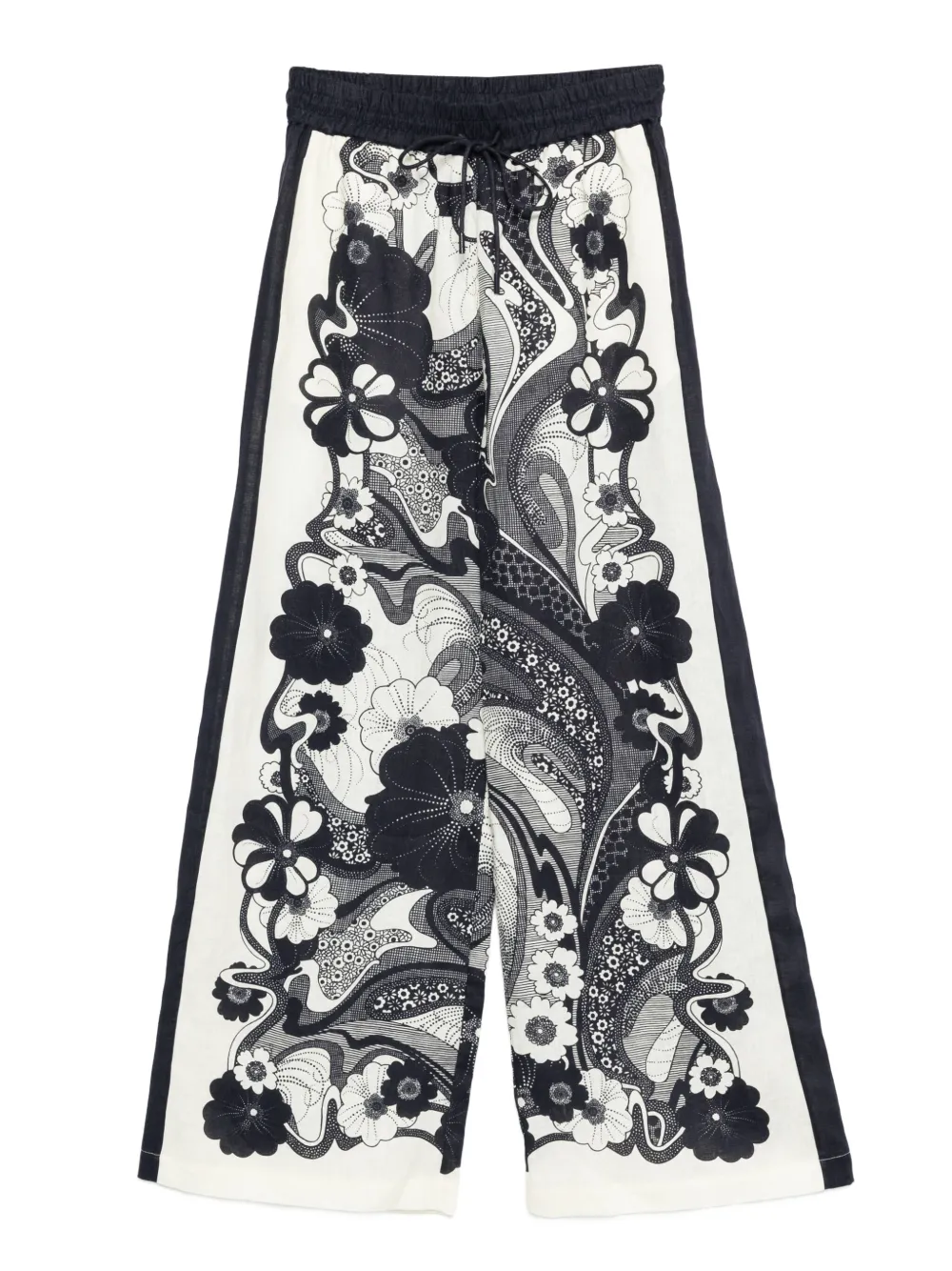 

Льняные брюки с цветочным принтом ALEMAIS, нейтральный