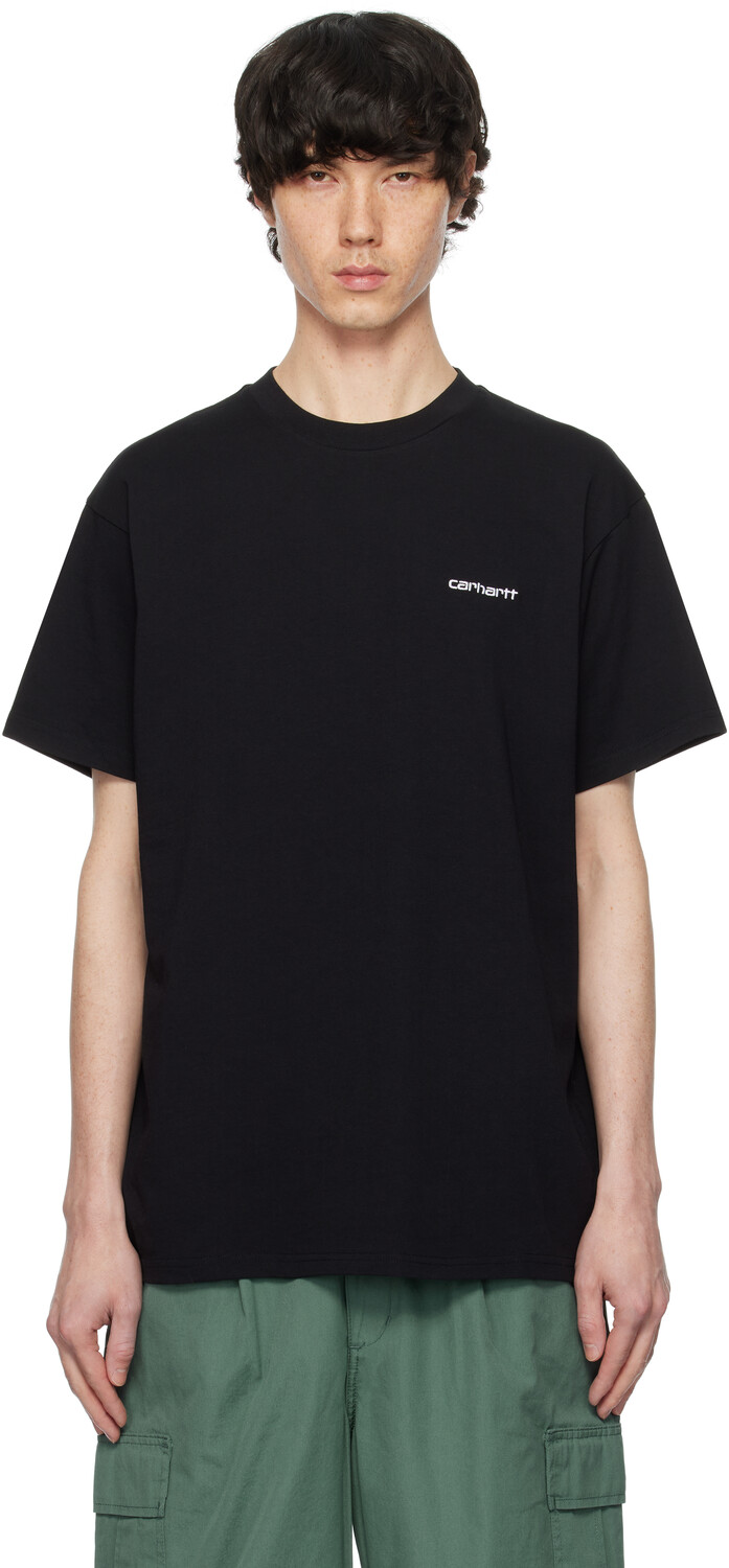 

Черная футболка с вышивкой крипт Carhartt Work In Progress