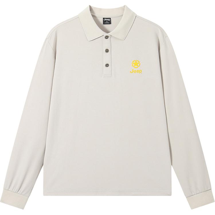 

Поло Unisex Crew Neck Moderate Straight Fit Jeep, экрю