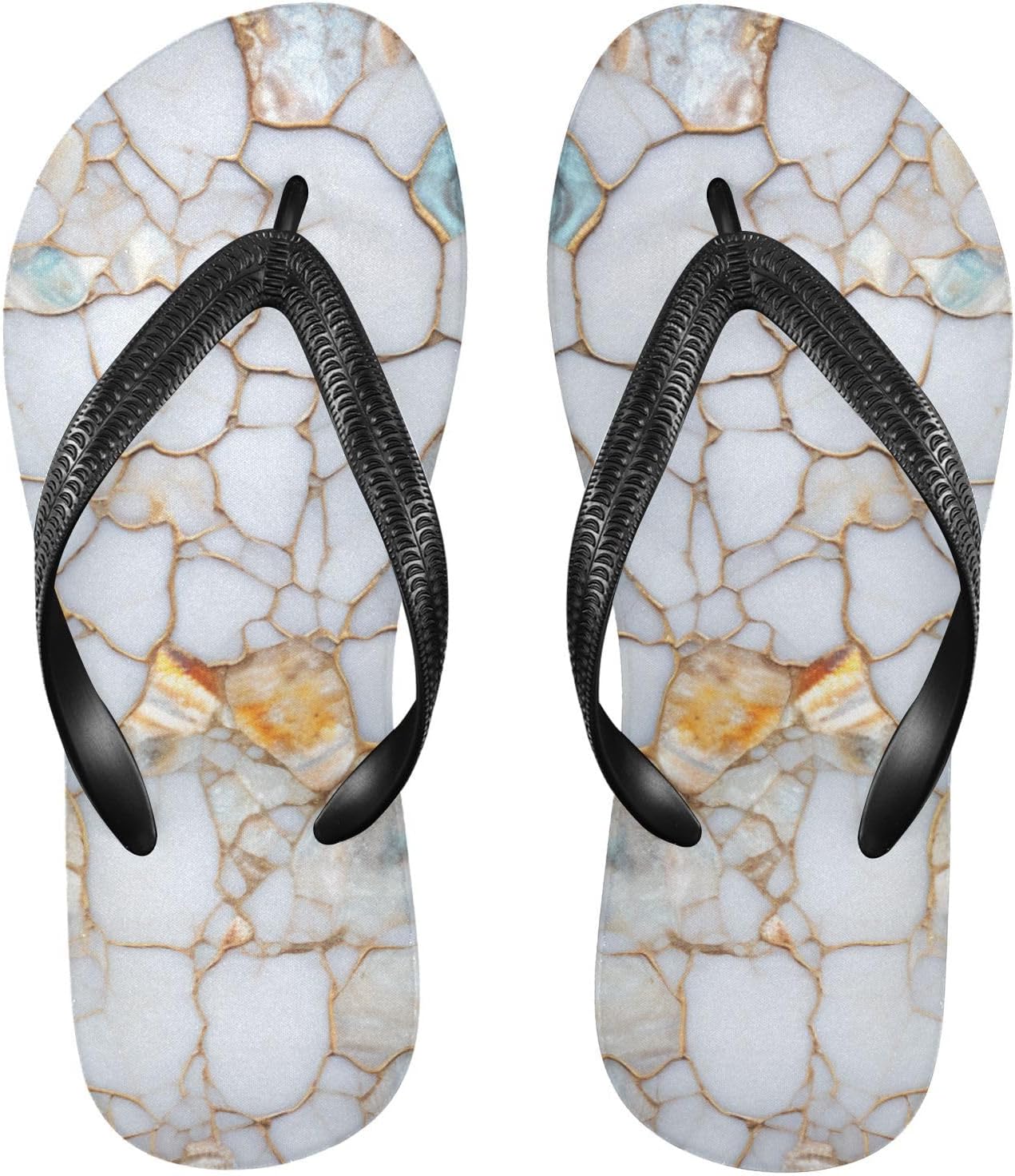 

Женские и мужские шлепанцы с морской звездой и ракушкой, женские тапочки, мужские сандалии, шлепанцы для душа, летние нескользящие шлепанцы для плавания, пляжа и ванной Mnsruu, Marble I 4969